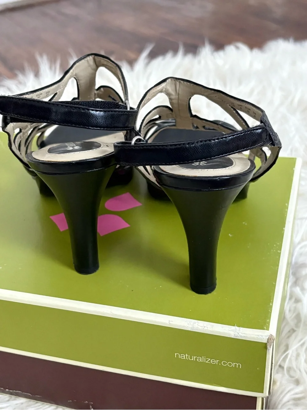 Naturalizer Danya Black Strappy High Heel Sandals Size 10